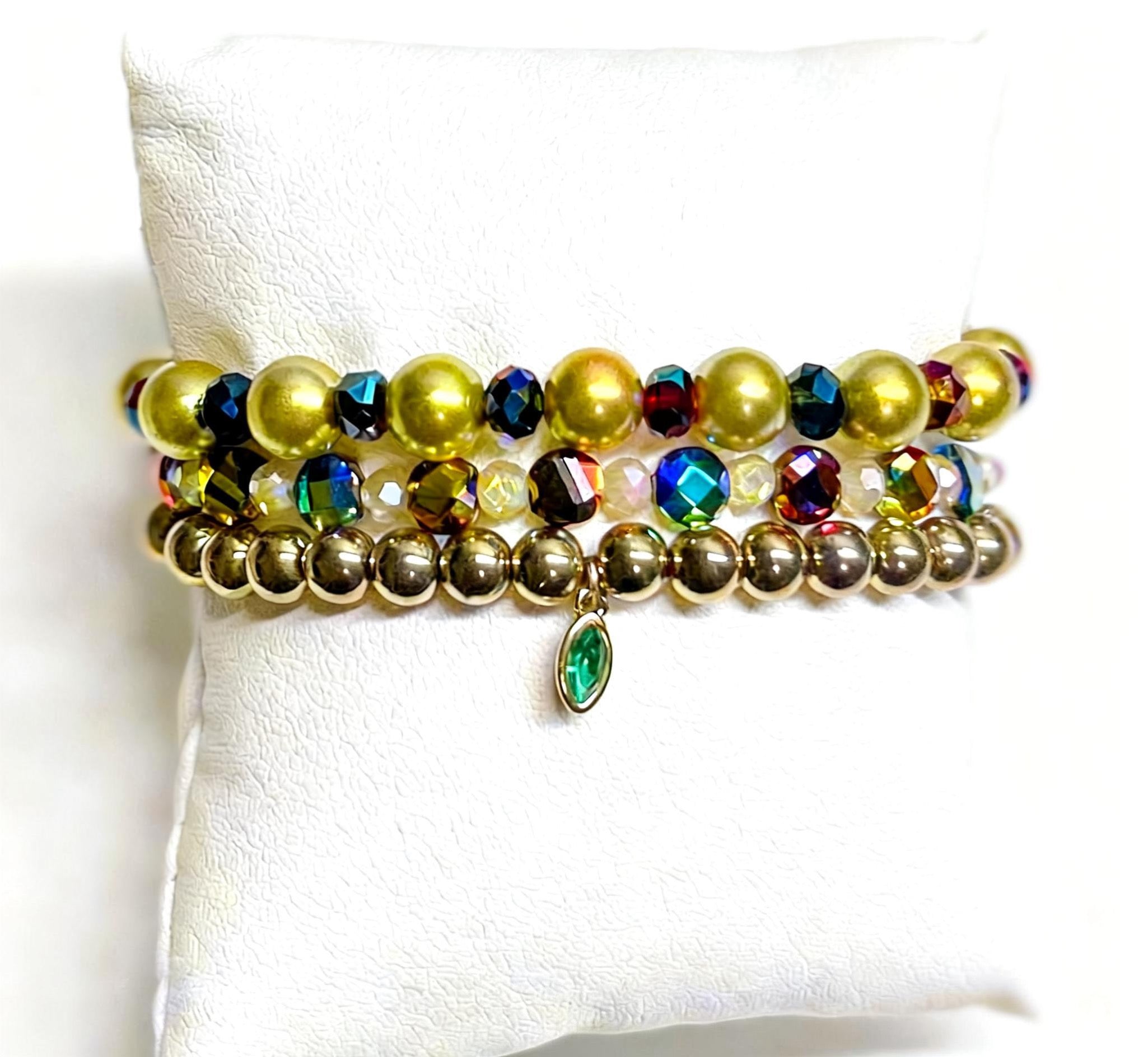 “Regal” - set of stretch bracelets