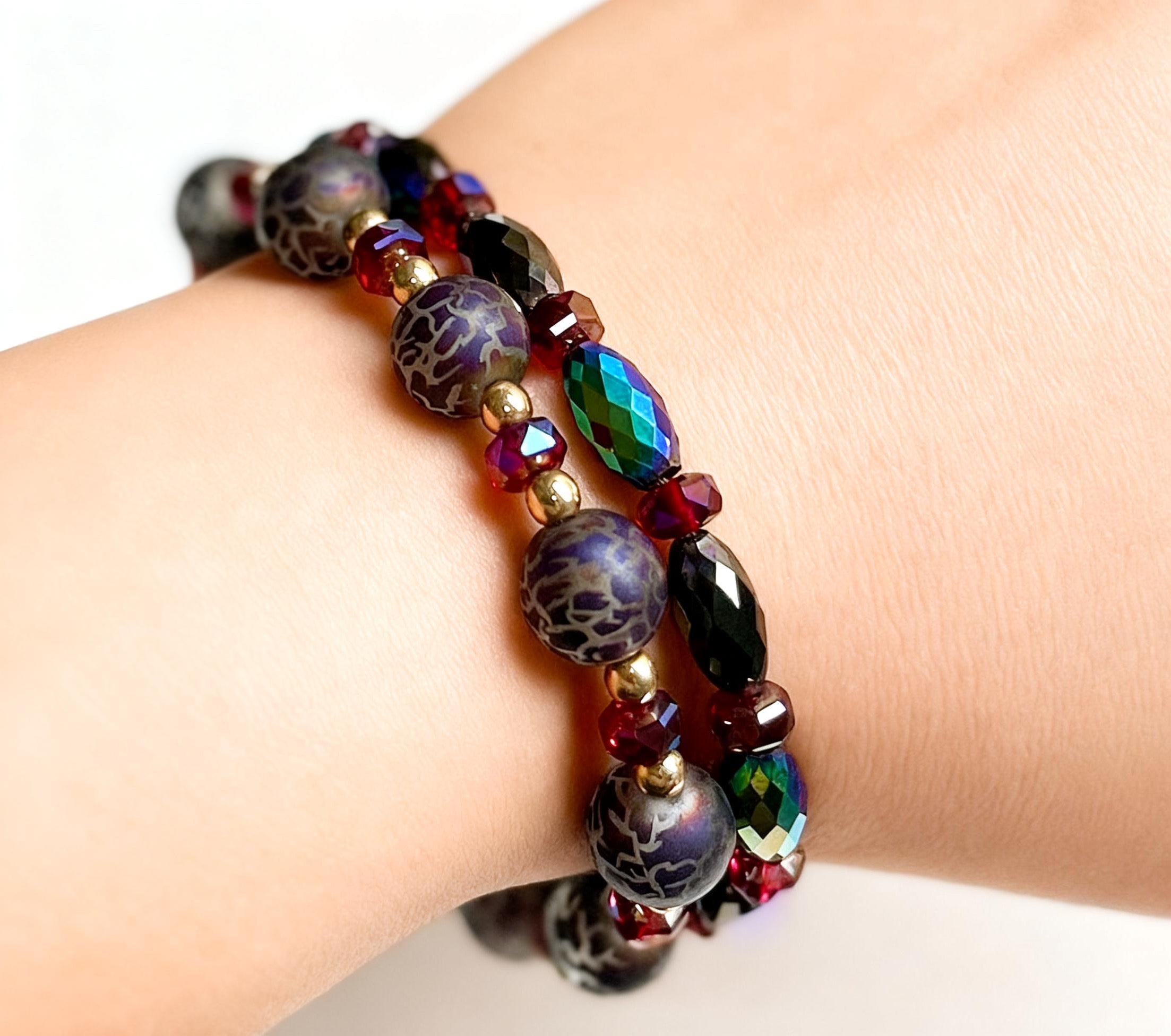 “Majesty” - set of stretch bracelets