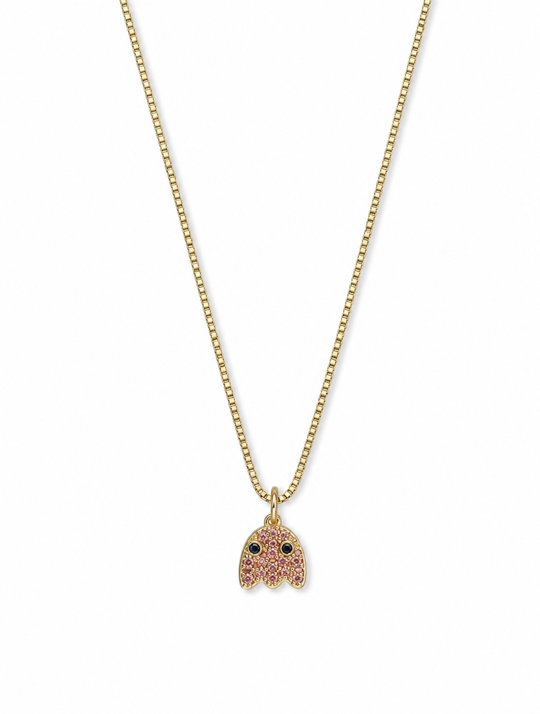 Ms PacMan - Gold necklace