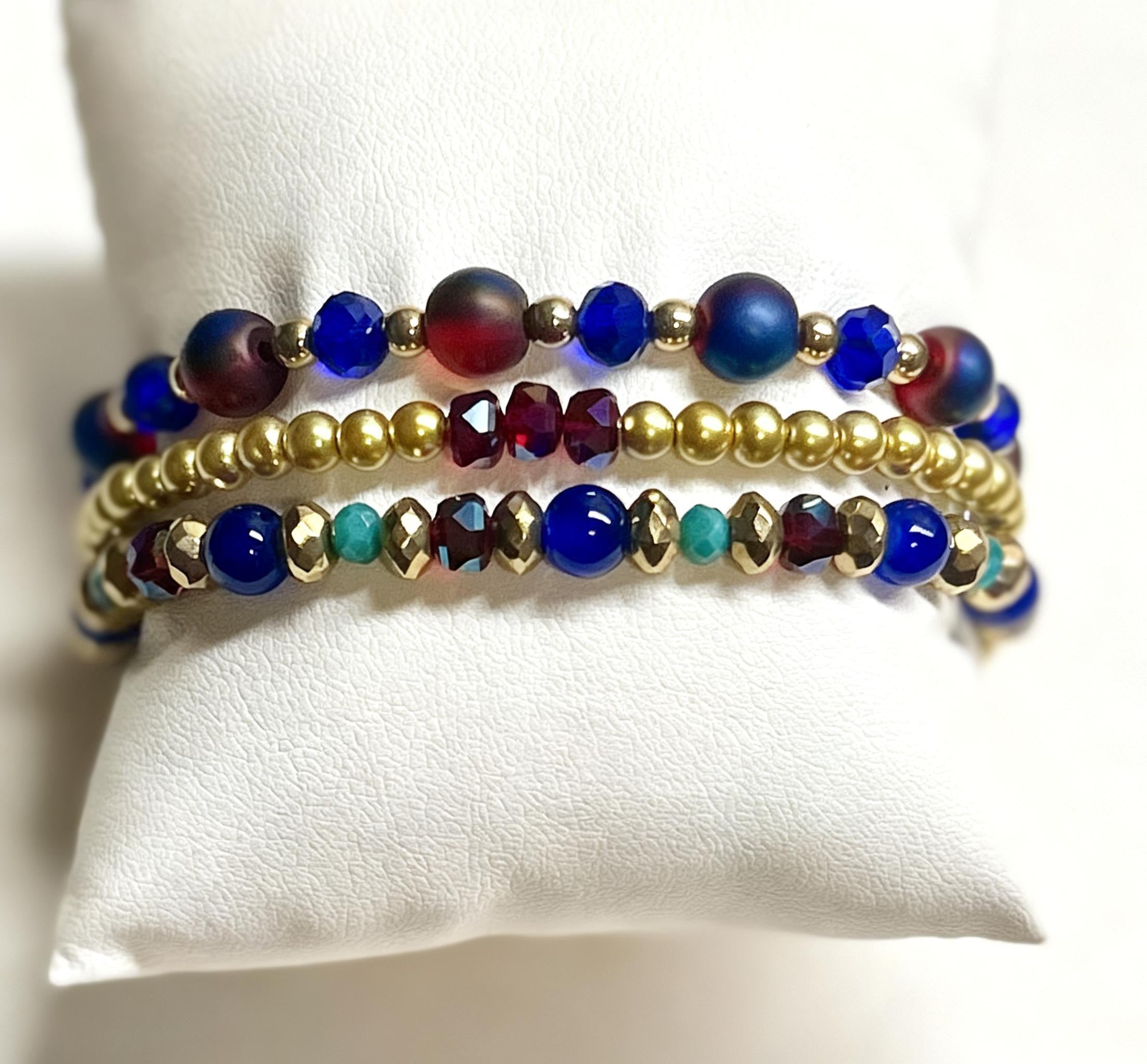 “Patriot” - set of 3 stretchy bracelets