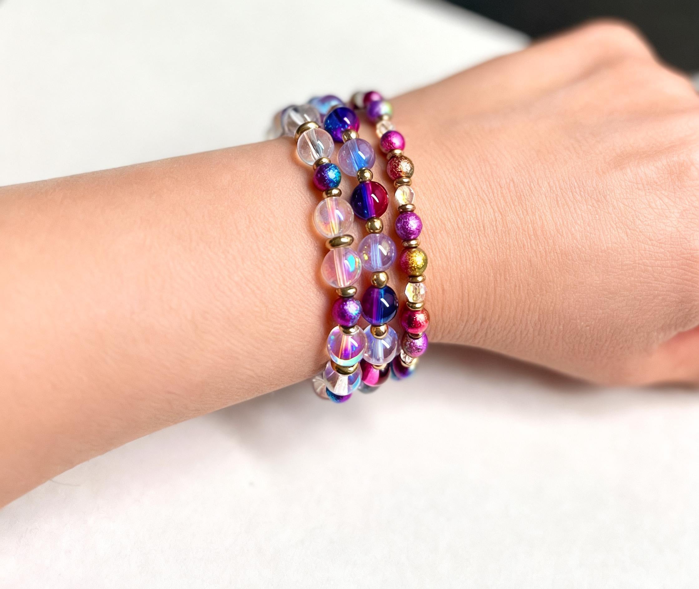 “Galaxy” - set of 3 stretchy bracelets