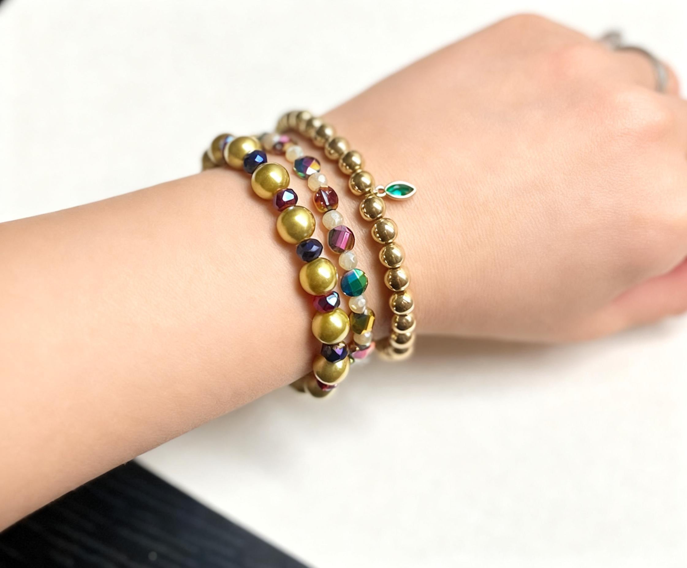 “Regal” - set of stretch bracelets
