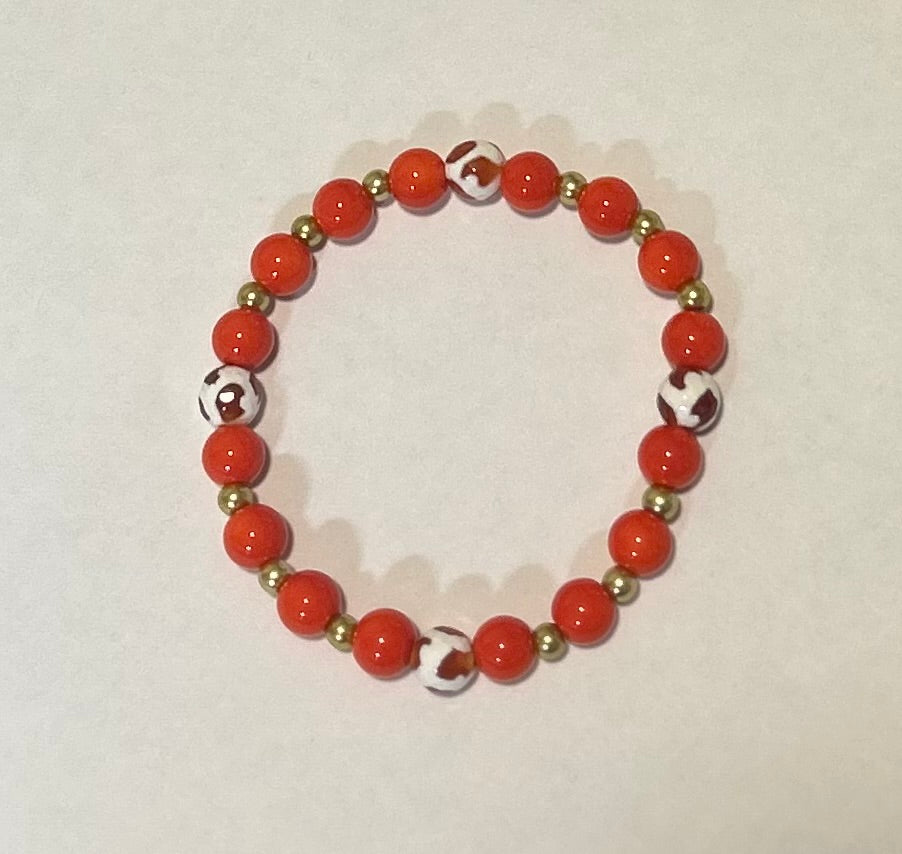 “Orange” - set of 3 stretchy bracelets