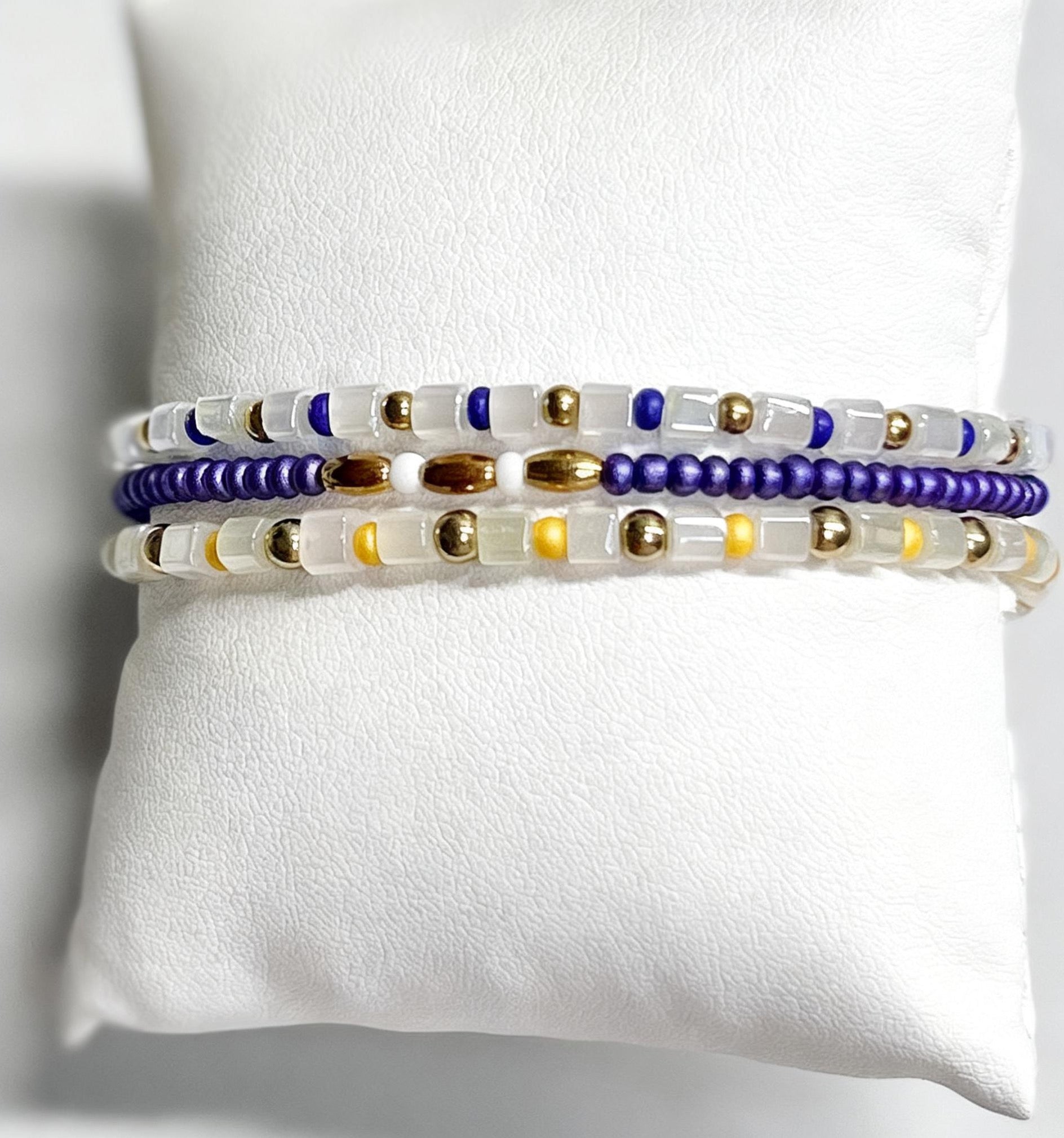 “Violet Tide” - set of 3 stretchy bracelets